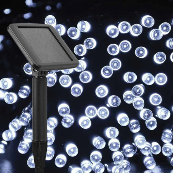 Garden Solar Led String Lights White 20m image